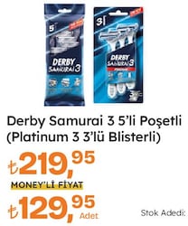 Derby Samurai 3 5'li Poşeti/Paltinum 3 3'lü Blisterli
