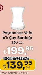 Paşabahçe Vefa 6'lı Çay Bardağı 130 cc