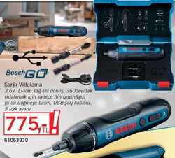 Bosch Professional Go Şarjlı Vidalama 3,6V