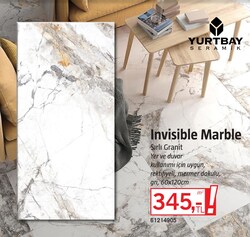 Yurtbay Seramik Invisible Marble Sırlı Granit