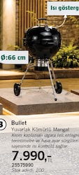 Kingstone Bullet Yuvarlak Kömürlü Mangal 