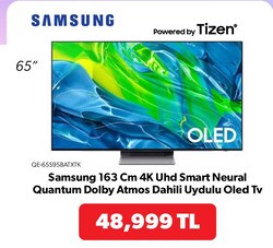 Samsung QE-65S95BATXTK 163 Cm 4K Uhd Smart Neural Quantum Dolby Atmos Dahili Uydulu Oled Tv