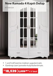 New Ramada 4 Kapılı Dolap