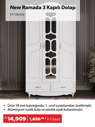 New Ramada 3 Kapılı Dolap