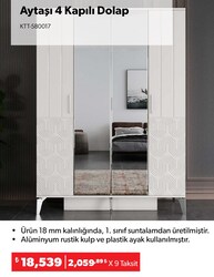 Aytaşı 4 Kapılı Dolap
