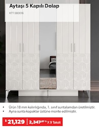 Aytaşı 5 Kapılı Dolap