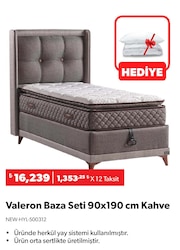 Valeron Baza Seti 90x190 cm Kahve