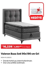Valeron Baza Seti 90x190 cm Gri
