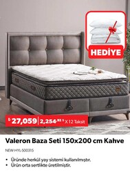 Valeron Baza Seti 150x200 cm Kahve