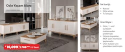Oslo Yaşam Alanı Beyaz-Ceviz