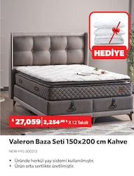 Valeron Baza Seti 150x200 cm Kahve