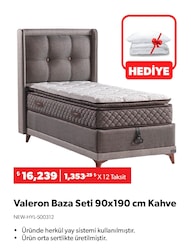 Valeron Baza Seti 90x190 cm Kahve
