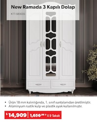 New Ramada 3 Kapılı Dolap
