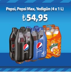 Pepsi/Pepsi Max/Yedigün 4x1L