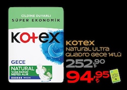 Kotex Natural Ultra Gece Hijyenik Ped 14'lü
