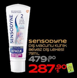 Sensodyne Klinik Beyazlık Diş Lekelerine Karşı 75 ml Florürlü Diş Macunu