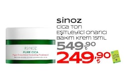 Sinoz Pure Cica Ton Eşitleyici Kızarıklık Karşıtı Yüz Kremi 15 ml
