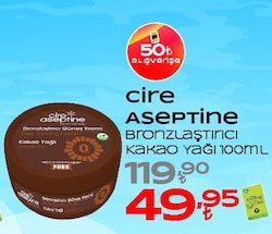 Cire Aseptine Kakao Yağı 100 ml 2 Faktör Bronzlaştırıcı Yağ