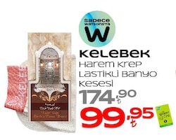Kelebek Harem Krep Lastikli Banyo Kesesi