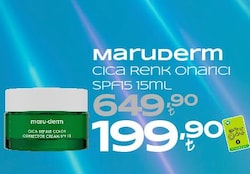 Maruderm Cica Cilt Tonu Eşitleyici Krem 15 SPF 15 ml