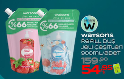 Watsons Kremsi Duş Jeli Okyanus Refill 900 ml
