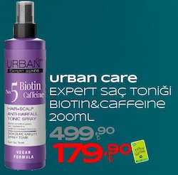 Urban Care Expert Biotin & Caffeine Saç Kökü Güçlendirici Tonik Sprey 200 ml