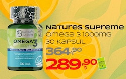 Natures Supreme Omega 3 1000 Mg 30 Kapsül Aromasiz