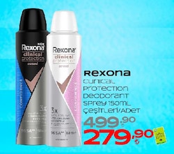 Rexona Clinical Protection Deodorant Sprey 150 ml Çeşitleri