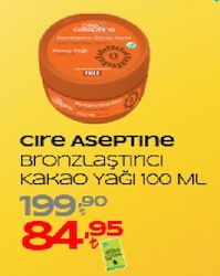 Cire Aseptine Bronzlaştırıcı Kakao Yağı 100 ml