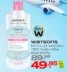 Watsons Micellar Makyaj Temizleme Suyu Seyahat Boy 100 ml 