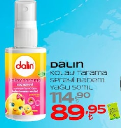 Dalin Kolay Tarama Spreyi Badem Yağı 50 ml 