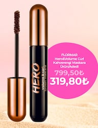 Flormar Hero Volume & Curl Yoğun Hacim Veren Nemlendirici Etkili Kahverengi Maskara
