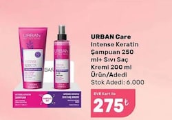 Urban Care Intense Keratin Şampuan 250 ml + Sıvı Saç Kremi 200 ml