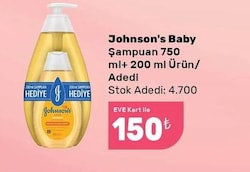 Johnson's Baby Bebek Şampuanı 750 ml + 200 ml