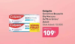 Colgate Sensitive Whitening Diş Macunu 2x75 Ml