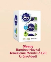 Sleepy Bamboo 3x20 Makyaj Temizleme Mendili 