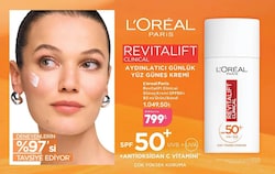 L'Oreal Paris Revitalift Clinical 50 ml 50 Faktör Güneş Kremi