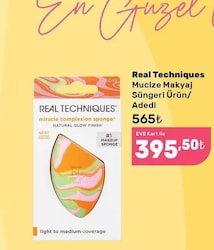 REAL TECHNIQUES REAL TECHNIQUES 4800 Mucize Makyaj Süngeri-Renksiz Standart
