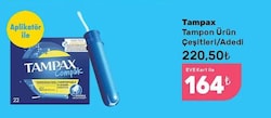 Tampax Compak Regular Aplikatörlü Tampon 22'li