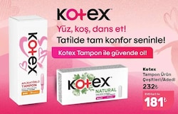 Kotex Tampon Natural Süper 16'lı