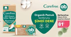 CAREFREE  Günlük Ped Plus Large Original 20 Adet