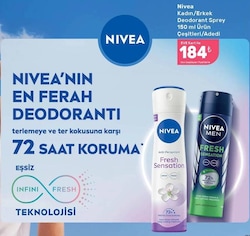 Nivea Fresh Sensation 150 ml Kadın Deodorant
