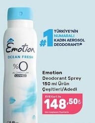 Emotion Ocean Fresh 150 ml Kadın Deodorant