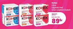 Kotex Ultra Hijyenik Ped Çeşitleri