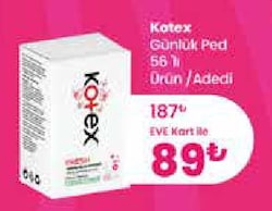 Kotex Günlük Ped 56'lı