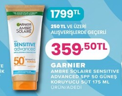 Garnier Ambre Solaire Sensitive Advanced SPF50 Güneş Koruyucu Süt 175 ml
