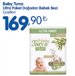 Baby Turco Ultra Paket Doğadan Bebek Bezi Çeşitleri