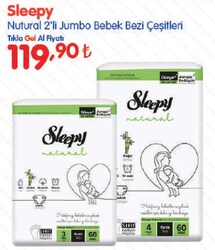Sleepy Natural 2'li Jumbo Bebek Bezi Çeşitleri