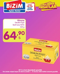 Obaçay Demlik Poşet Siyah Çay 100'lü 320 g 