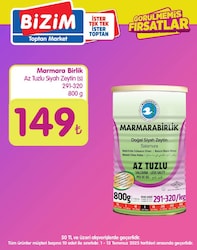 Marmarabirlik Az Tuzlu 800 gr S (291-320) Siyah Zeytin